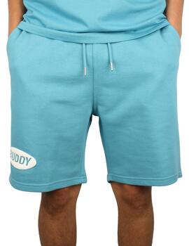 Pantalón corto Buddy azul logo blanco