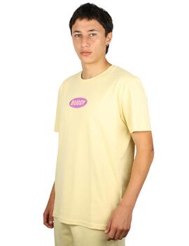 Camiseta Buddy amarilla logo morado