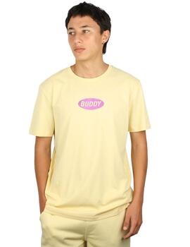 Camiseta Buddy amarilla logo morado