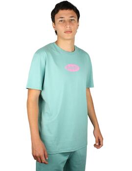 Camiseta Buddy verde logo rosa