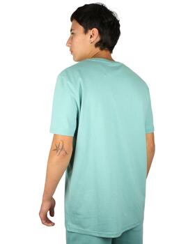 Camiseta Buddy verde logo rosa