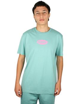 Camiseta Buddy verde logo rosa