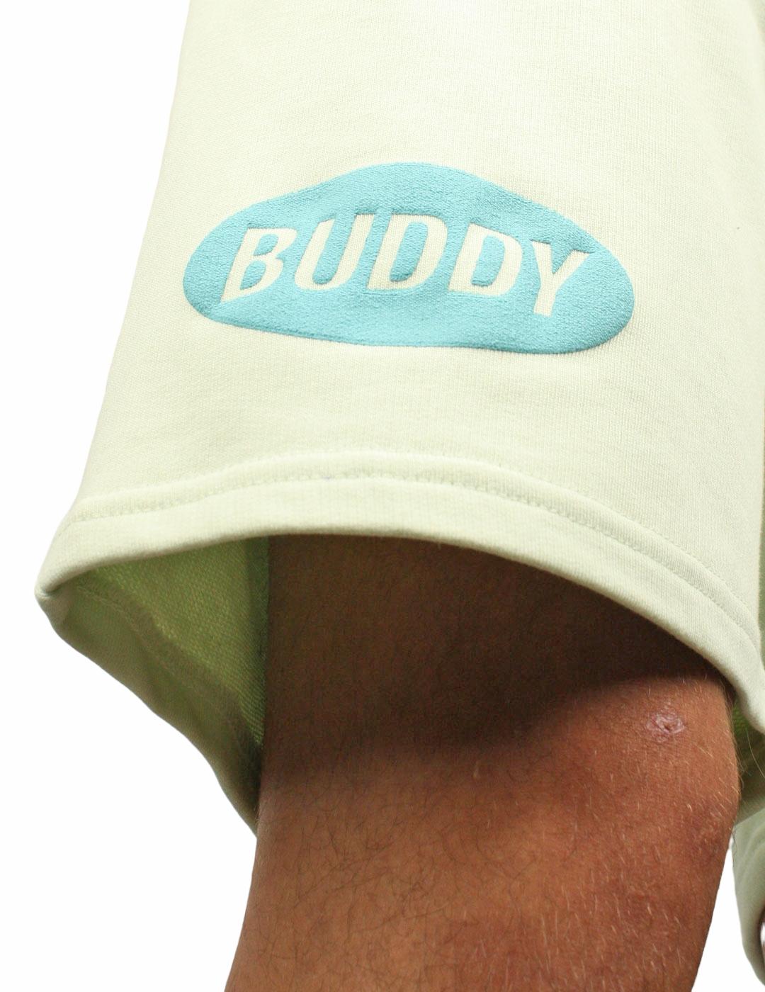 Pantalón corto Buddy verde logo turquesa