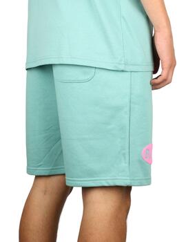 Pantalón corto Buddy verde logo rosa