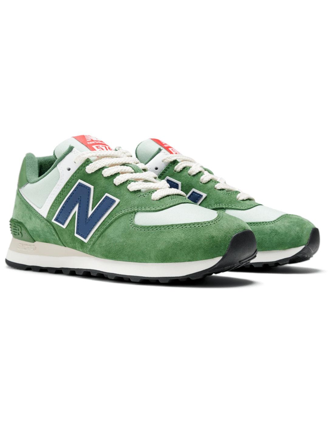 Zapatillas New Balance 574 verdes para chico