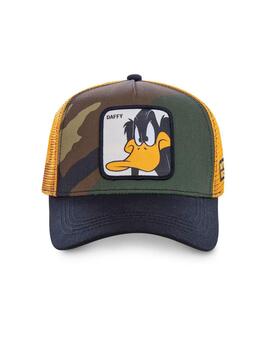 Gorra Capslab Pato Lucas verde camuflaje
