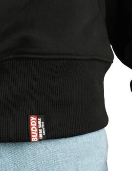 Sudadera Buddy Smile negra para hombre