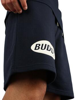Pantalón corto Buddy azul marino logo blanco