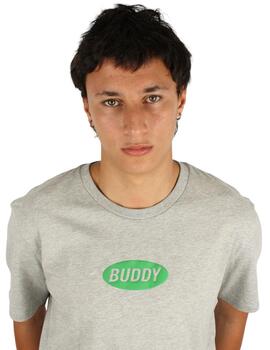 Camiseta Buddy gris logo verde