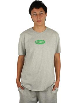 Camiseta Buddy gris logo verde