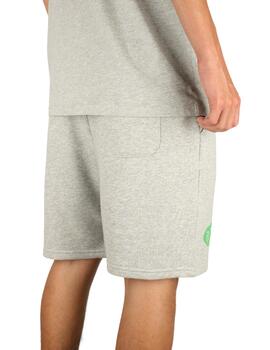 Pantalón corto Buddy gris logo verde