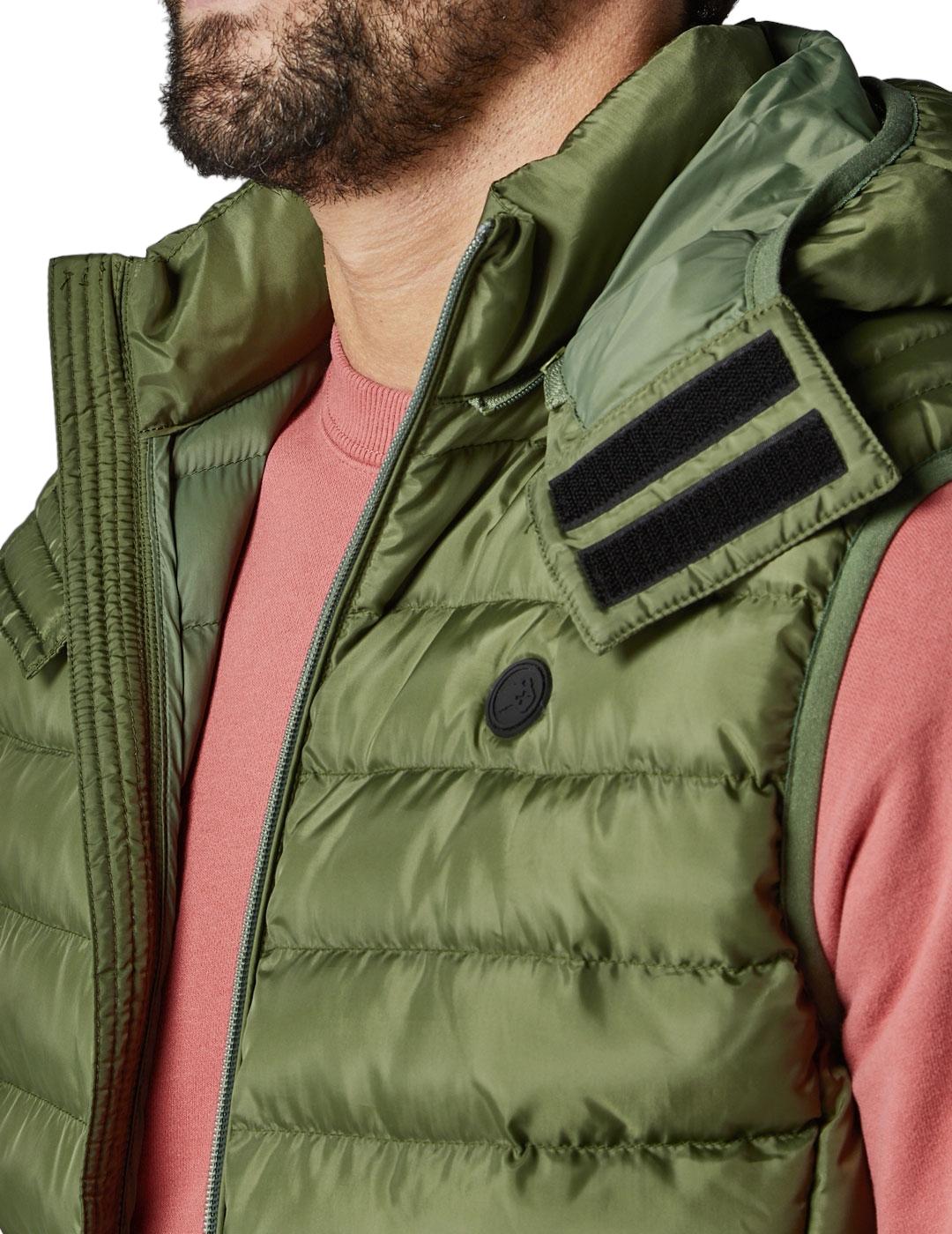 Chaleco plumas Altona Dock verde khaki