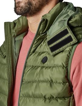 Chaleco plumas Altona Dock verde khaki