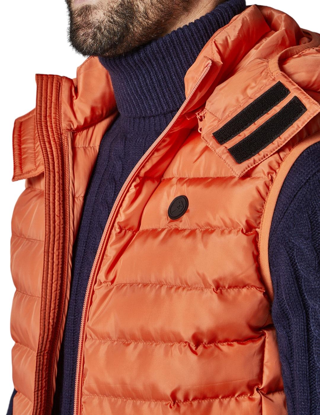Chaleco plumas Altona Dock naranja