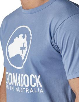 Camiseta Altona Dock Born in Australia azul