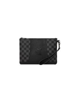 Bolso Sprayground Clutch a cuadros negros