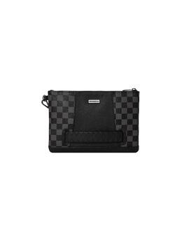 Bolso Sprayground Clutch a cuadros negros