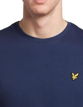 Camiseta Lyle Scott azul marino básica para hombre
