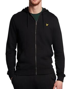 Chaqueta Lyle Scott azul negra con cremallera para hombre