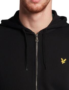 Chaqueta Lyle Scott azul negra con cremallera para hombre