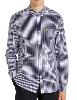 Camisa Lyle & Scott cuadros vichy azules y blancos