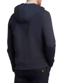 Chaqueta Lyle & Scott azul marino tela combinada
