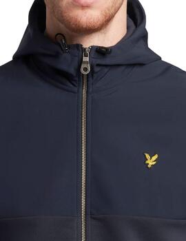 Chaqueta Lyle & Scott azul marino tela combinada