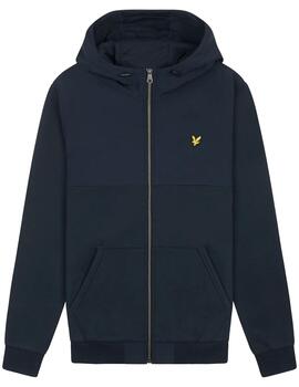 Chaqueta Lyle & Scott azul marino tela combinada