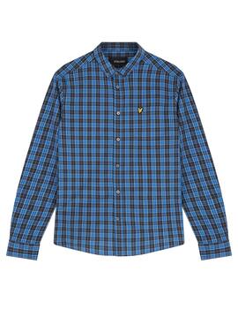Camisa Lyle Scott azul fuerte de cuadros