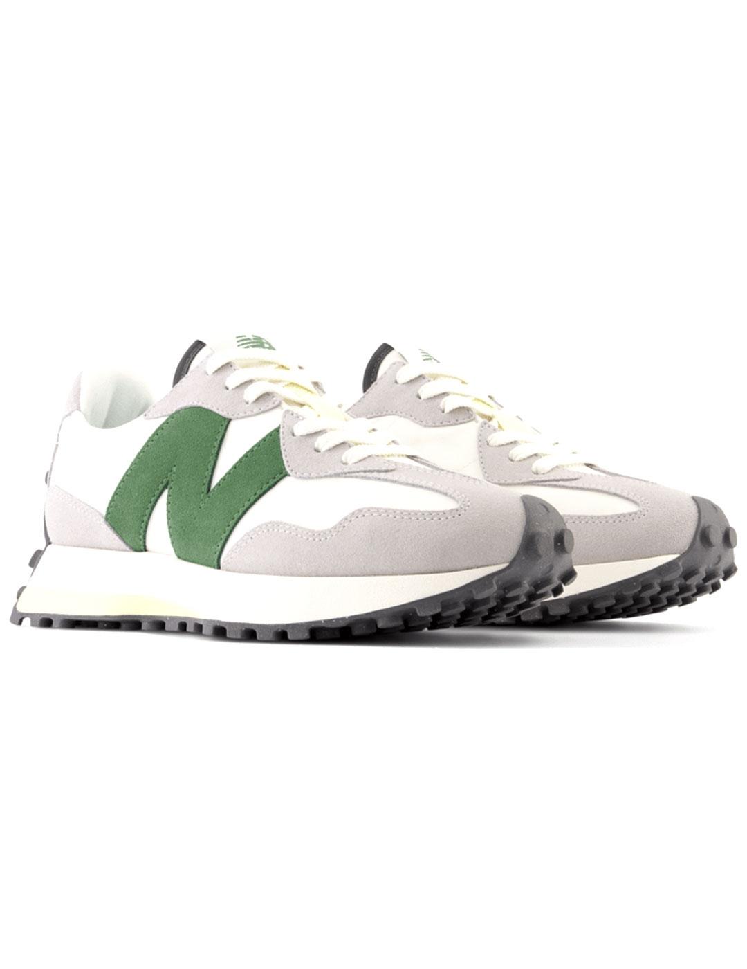 Zapatillas New Balance chica blancas con la N verde