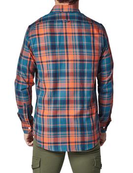 Camisa Altona Dock cuadros naranjas