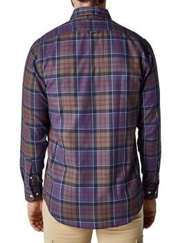 Camisa Altona Dock cuadros burdeos