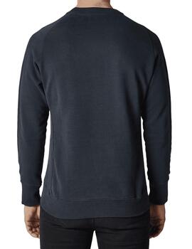 Sudadera Altona Dock negra logo blanco