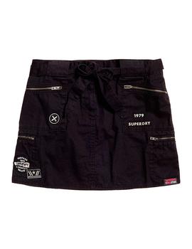 Falda Superdry Lora Rookie Skirt negra para mujer