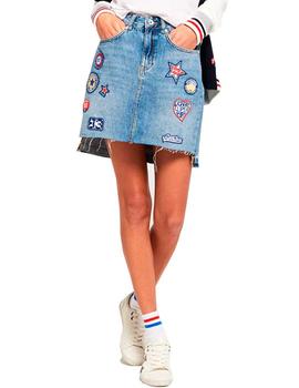 Falda tejana Superdry Mini Skirt para mujer