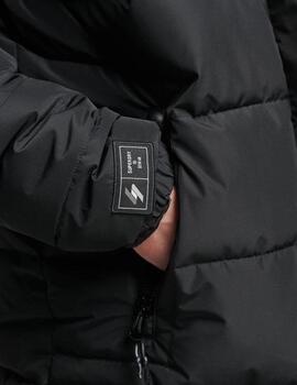 Abrigo largo Superdry negro para hombre