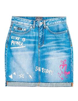 Falda vaquera Superdry Mini Skirt para mujer