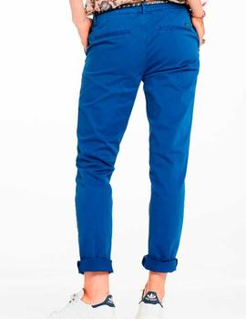 Pantalón chino Maison Scotch azul eléctrico mujer