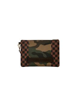 Bolso Sprayground Clutch marrón con camuflaje