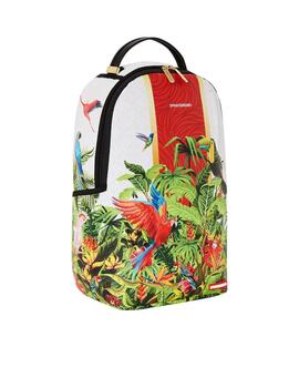 Mochila Sprayground blanca de flores