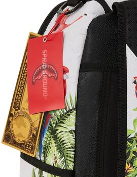 Mochila Sprayground blanca de flores