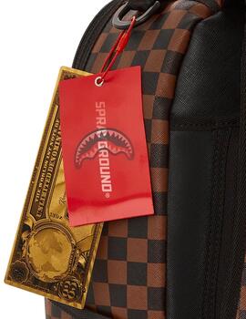 Mochila Sprayground cuadros marrones unisex