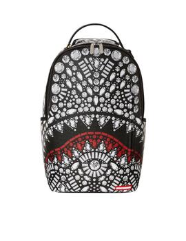 Mochila Sprayground estampada negra y blanca