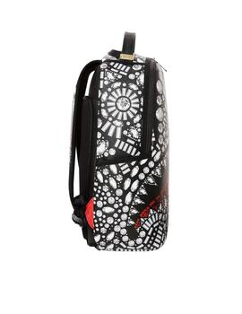 Mochila Sprayground estampada negra y blanca