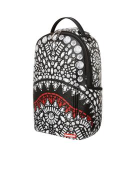 Mochila Sprayground estampada negra y blanca