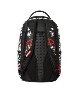 Mochila Sprayground estampada negra y blanca