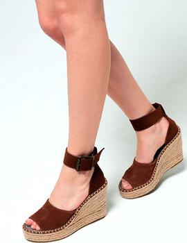 Sandalias Superdry Anna Wedge camel para mujer