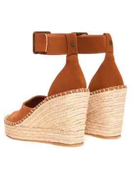 Sandalias Superdry Anna Wedge camel para mujer