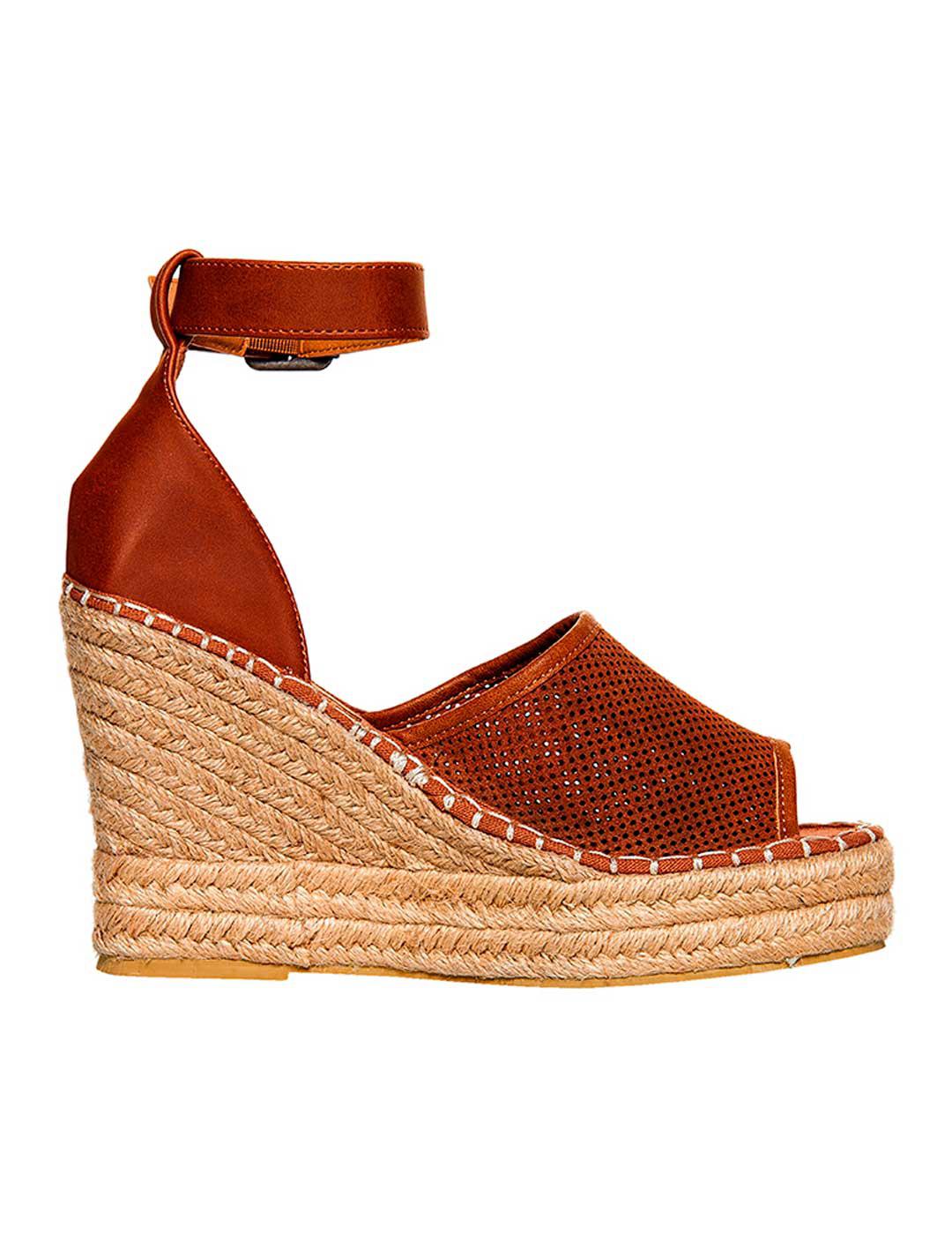 Sandalias Superdry Anna Wedge camel para mujer