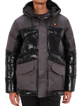 Abrigo Ellesse Cimini negro y gris para hombre